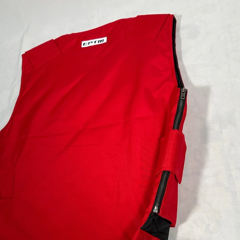 EPTM The Perfect Example Reflective Flow Urban Dance Hiphop Rapper Red Vest Mens